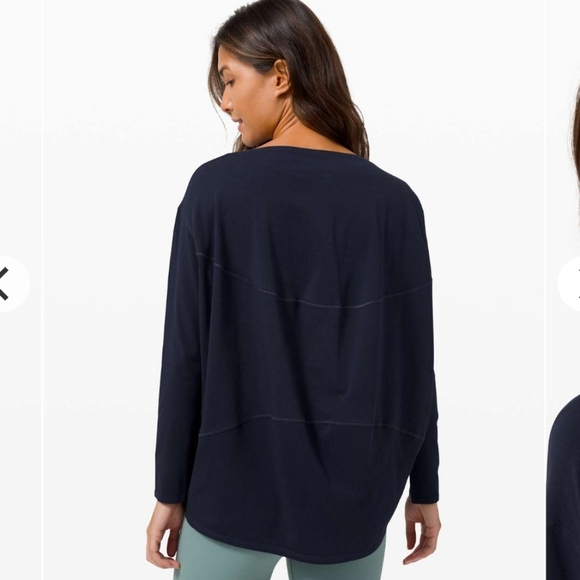 lululemon athletica Tops - Lululemon back in Action long sleeve black top pima cotton